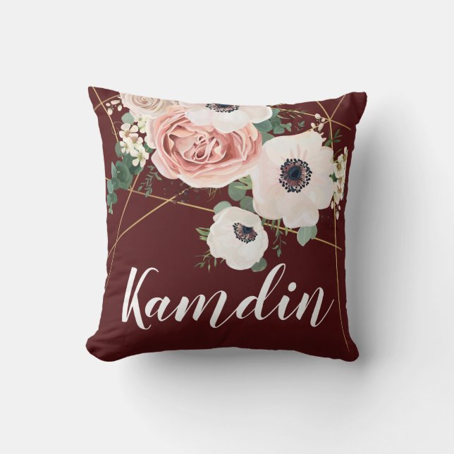 Coussin personnalisé Géométrique Vin de jardin Bou (Recto)