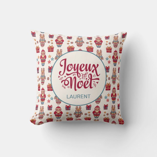 Coussin Personnalisé Joyeux Noel (Recto)
