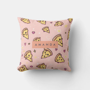 Coussin Personnalisé Kawaii Fun Pizza Slice Motif