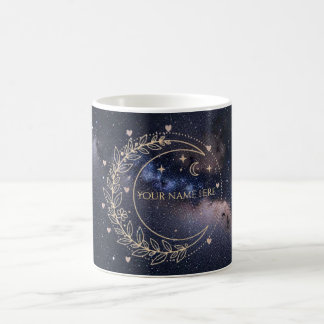 Coussin Personnalisé Lune Mystique et Ciel Étoilé  Coffee Mug