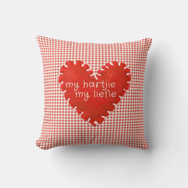 Coussin Personnalisé Mon Hartjie Mon Coeur Applique Liefie (Recto)