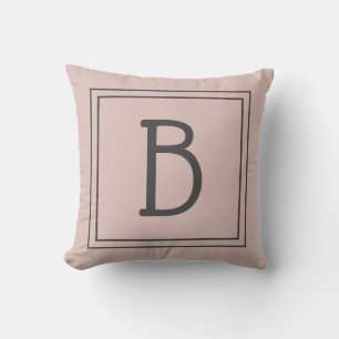 Coussin Personnalisé Monogramme initial Tendance Rustique 