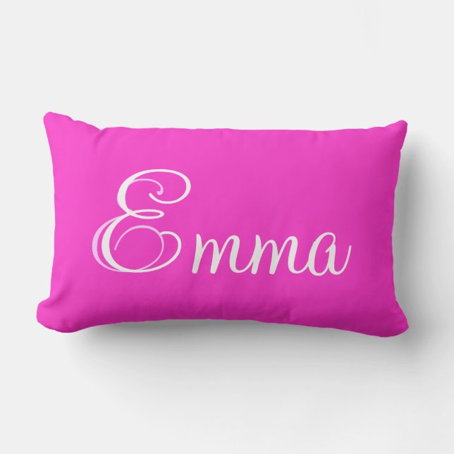 Coussin personnalisé par Lumbar rose d'Emma (Recto)