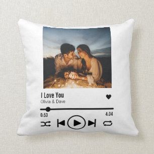 Coussin Personnalisé Photo Chanson Playlist Valentine
