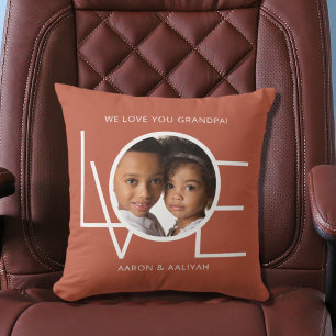 Coussin Personnalisé Photo Love Keepsaké Grand-père