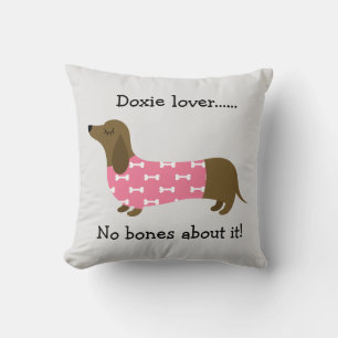 Coussin personnalisé Pink Dachshund