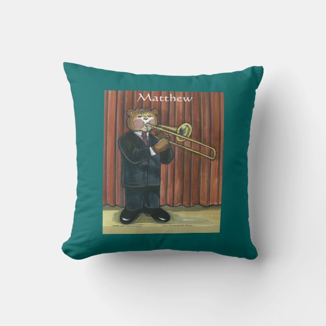 Coussin personnalisé pour le joueur de trombone (Recto)