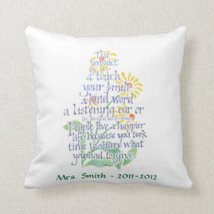 Coussin personnalisé pour le professeur, América