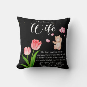Coussin Personnalisé pour ma belle épouse, Je t'aime pour 