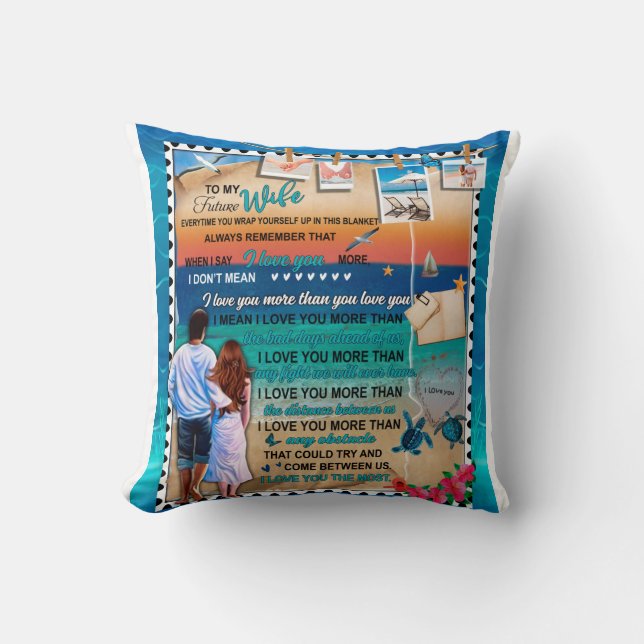 Coussin Personnalisé pour ma future épouse de la part de m (Recto)