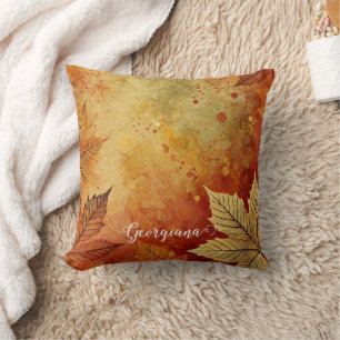 Coussin Personnalisé Rustique Golden Autumnal Encre désoss