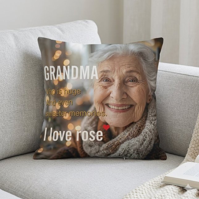 Coussin personnalisé "Sweeter Memories" pour grand (Créateur téléchargé)