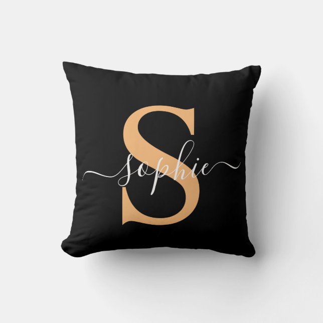 Coussin Personnalisé Votre Nom, Nom Personnalisé, Cadeau A (Recto)