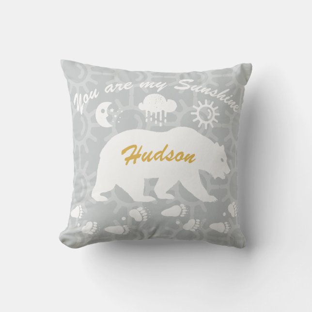 Coussin Personnalisé Vous Êtes Mes Titres D'Ours Soleil (Recto)