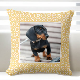 Coussin personnalisé XOXO Brushstroke Chien Photo