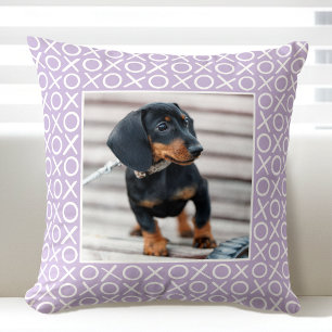 Coussin personnalisé XOXO Brushstroke Chien Photo
