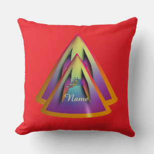 Coussin Personnaliser Cône Double Pyramide Logo Reflet Ébl
