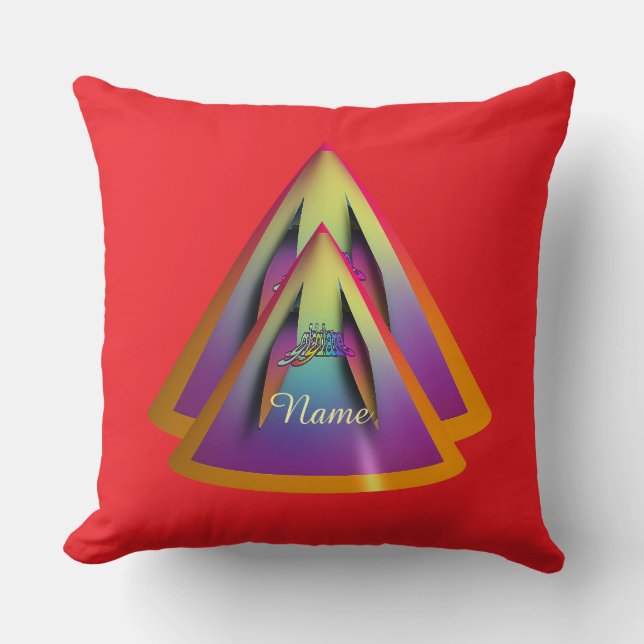 Coussin Personnaliser Cône Double Pyramide Logo Reflet Ébl (Recto)