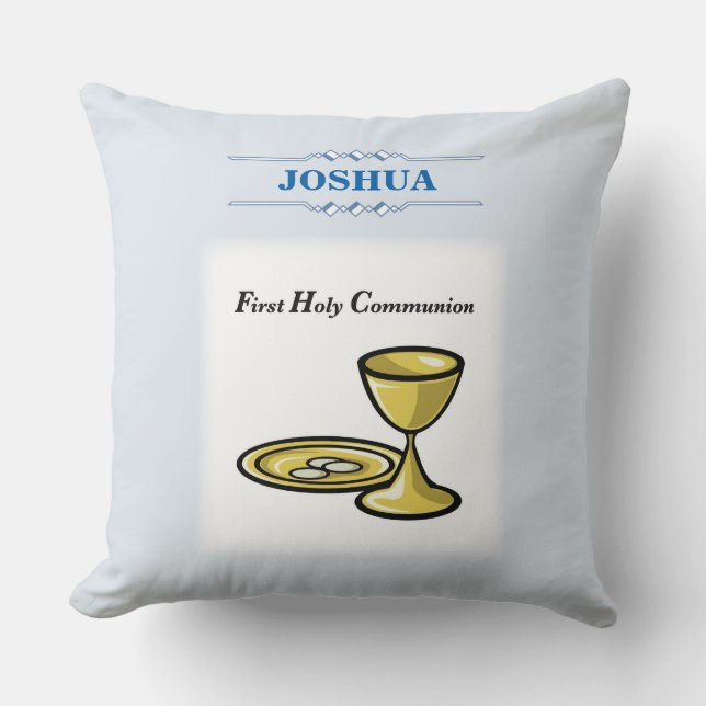 Coussin Personnaliser, Corps de la première communion et s (Recto)