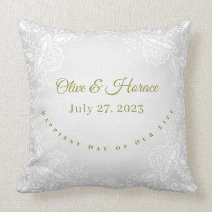Coussin Personnaliser Elegant Keepsaké Couples Mariage