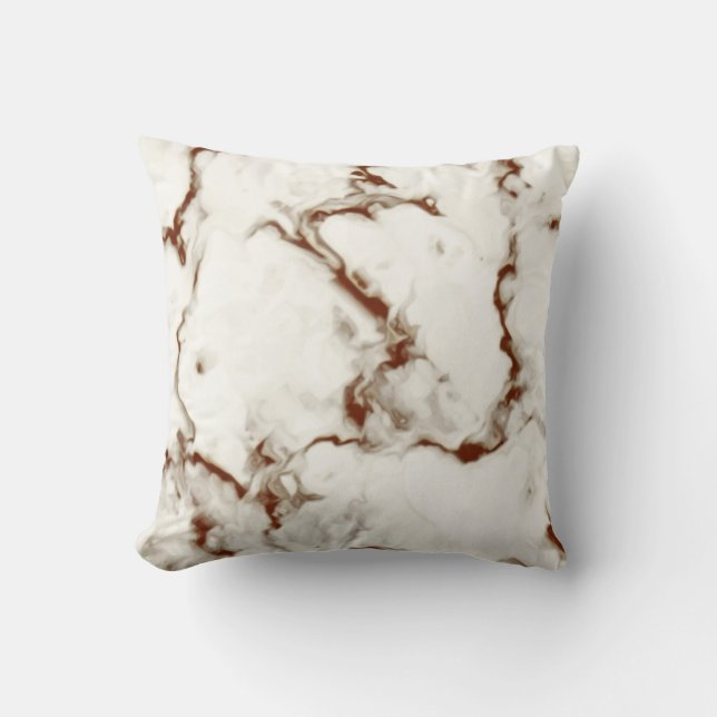 Coussin personnaliser gris marbré crème (Recto)