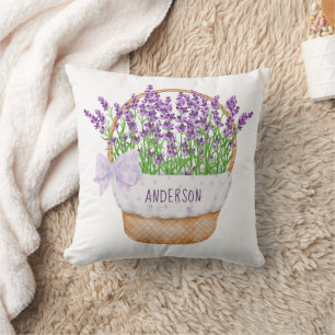 Coussin Personnaliser le panier floral lavande violet vert