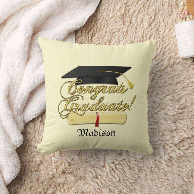 Coussin Personnaliser les félicitations Diplôme d'études s (Couverture)