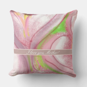 Coussin Personnaliser Moderne Belle Mère Fête des Mères Je