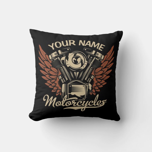 Coussin Personnaliser Motocyclettes Motocyclettes Garage (Recto)