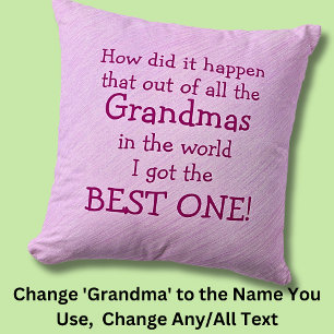 Coussin Personnaliser N'IMPORTE QUEL Texte - Cadeau pour g