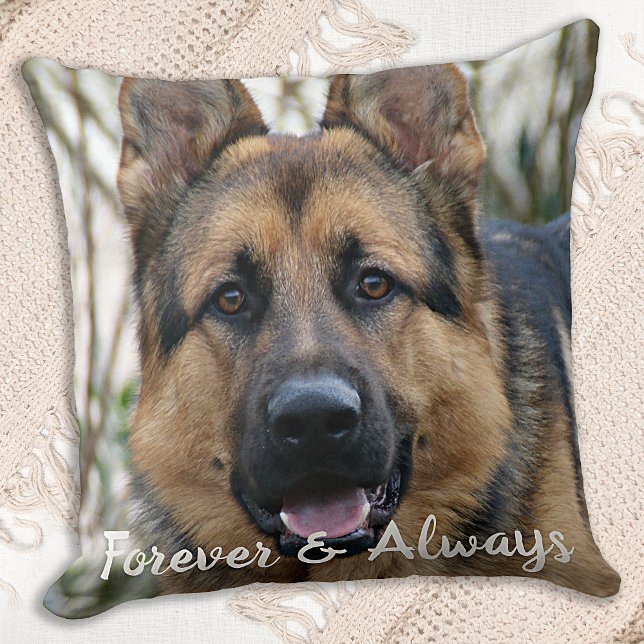 Coussin Pet Memorial Custom Chien Photo Perte d'animal (Créateur téléchargé)