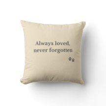 Pet Memorial Pillow – Always Loved
