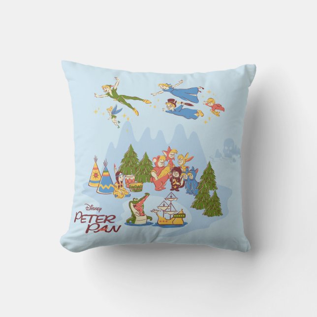 Coussin Peter Pan survole le Pays-Bas (Recto)