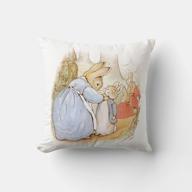 Coussin Peter Rabbit Jetez l'oreiller (Recto)