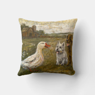Coussin Petit Babil : Animaux de la ferme de Noël fantaisi
