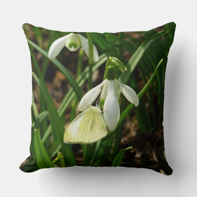 Coussin Petit blanc sur neige (Recto)