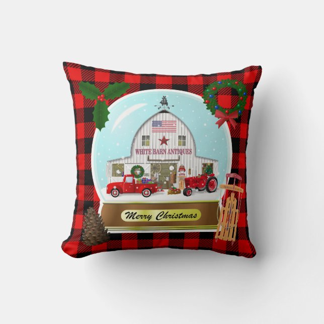 Coussin Petit Camion rouge Mondes d'automne et d'hiver (Recto)