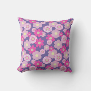 Coussin Petit canapé fleuri rose et violet