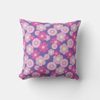 Coussin Petit canapé fleuri rose et violet