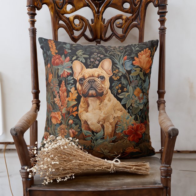 Coussin Petit Chien de taureau français à la façade dans u (Créateur téléchargé)
