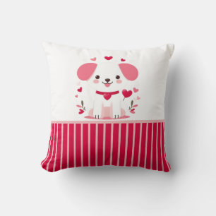 Coussin Petit chiot de la Saint-Valentin
