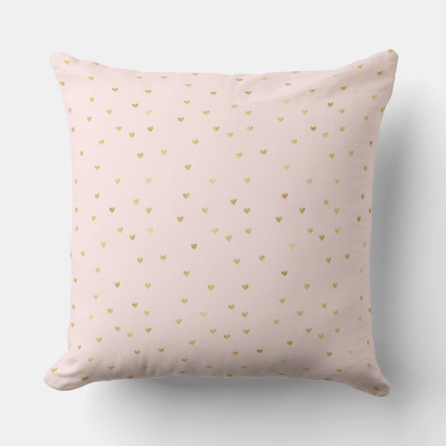 Coussin Petit Coeur rose Or (Recto)