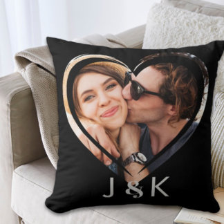 Coussin Petit copain petite amie Collage de photos Couple