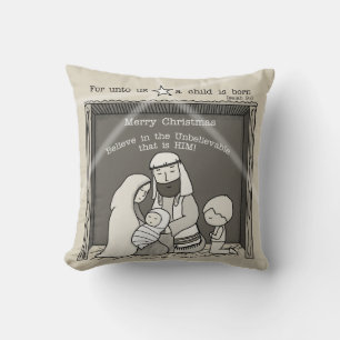Coussin Petit garçon à Noël Manger-Joyeux