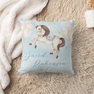 Coussin Petit garçon de Fairytale Pony Blue ballons étoile