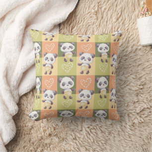Coussin Petit garçon Panda Bear