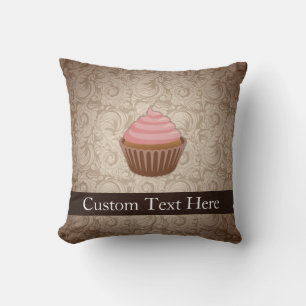 Coussin Petit gâteau rose/Brown