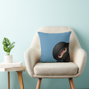 Coussin Petit guerrier de Ninja en bleu