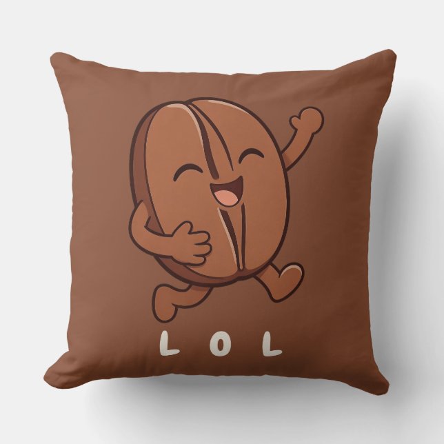 Coussin Petit Kaka – Propulsé par le café (Recto)