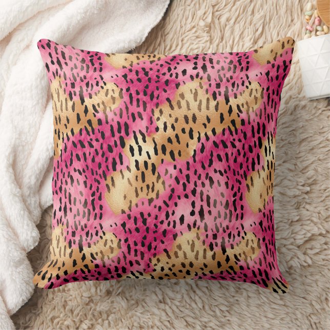 Coussin Petit léopard rose or (Couverture)